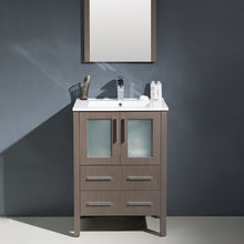 Load image into Gallery viewer, Fresca Torino 24&quot; Gray Oak Modern Bathroom Vanity w/ Integrated Sink- Fresca