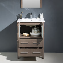 Load image into Gallery viewer, Fresca Torino 24&quot; Gray Oak Modern Bathroom Vanity w/ Integrated Sink- Fresca