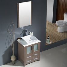 Load image into Gallery viewer, Fresca Torino 24&quot; Gray Oak Modern Bathroom Vanity w/ Vessel Sink- Fresca