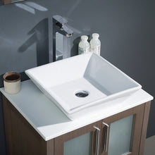 Load image into Gallery viewer, Fresca Torino 24&quot; Gray Oak Modern Bathroom Vanity w/ Vessel Sink- Fresca