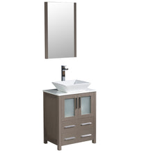 Load image into Gallery viewer, Fresca Torino 24&quot; Gray Oak Modern Bathroom Vanity w/ Vessel Sink- Fresca