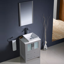 Load image into Gallery viewer, Fresca Torino 24&quot; Gray Modern Bathroom Vanity w/ Vessel Sink- Fresca
