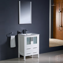 Load image into Gallery viewer, Fresca Torino 24&quot; White Modern Bathroom Vanity w/ Integrated Sink- Fresca