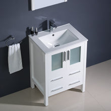 Load image into Gallery viewer, Fresca Torino 24&quot; White Modern Bathroom Vanity w/ Integrated Sink- Fresca