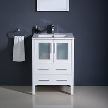 Load image into Gallery viewer, Fresca Torino 24&quot; White Modern Bathroom Vanity w/ Integrated Sink- Fresca
