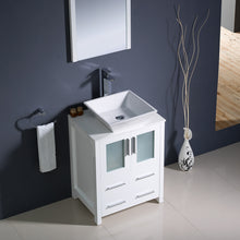Load image into Gallery viewer, Fresca Torino 24&quot; White Modern Bathroom Vanity w/ Vessel Sink- Fresca