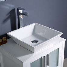 Load image into Gallery viewer, Fresca Torino 24&quot; White Modern Bathroom Vanity w/ Vessel Sink- Fresca
