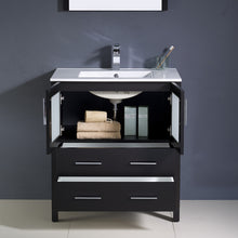 Load image into Gallery viewer, Fresca Torino 30&quot; Espresso Modern Bathroom Vanity w/ Integrated Sink- Fresca