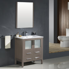 Load image into Gallery viewer, Fresca Torino 30&quot; Gray Oak Modern Bathroom Vanity w/ Integrated Sink- Fresca