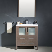 Load image into Gallery viewer, Fresca Torino 30&quot; Gray Oak Modern Bathroom Vanity w/ Integrated Sink- Fresca