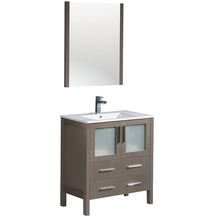 Load image into Gallery viewer, Fresca Torino 30&quot; Gray Oak Modern Bathroom Vanity w/ Integrated Sink- Fresca