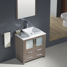 Load image into Gallery viewer, Fresca Torino 30&quot; Gray Oak Modern Bathroom Vanity w/ Vessel Sink- Fresca