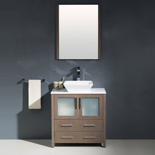 Load image into Gallery viewer, Fresca Torino 30&quot; Gray Oak Modern Bathroom Vanity w/ Vessel Sink- Fresca