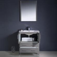 Load image into Gallery viewer, Fresca Torino 30&quot; Gray Modern Bathroom Vanity w/ Integrated Sink- Fresca