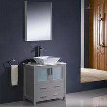 Load image into Gallery viewer, Fresca Torino 30&quot; Gray Modern Bathroom Vanity w/ Vessel Sink- Fresca