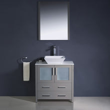 Load image into Gallery viewer, Fresca Torino 30&quot; Gray Modern Bathroom Vanity w/ Vessel Sink- Fresca