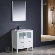 Load image into Gallery viewer, Fresca Torino 30&quot; White Modern Bathroom Vanity w/ Integrated Sink- Fresca