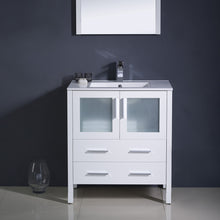 Load image into Gallery viewer, Fresca Torino 30&quot; White Modern Bathroom Vanity w/ Integrated Sink- Fresca