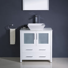 Load image into Gallery viewer, Fresca Torino 30&quot; White Modern Bathroom Vanity w/ Vessel Sink- Fresca