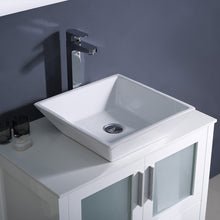 Load image into Gallery viewer, Fresca Torino 30&quot; White Modern Bathroom Vanity w/ Vessel Sink- Fresca