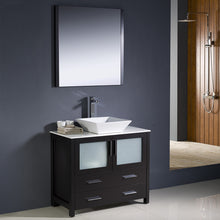 Load image into Gallery viewer, Fresca Torino 36&quot; Espresso Modern Bathroom Vanity w/ Vessel Sink- Fresca