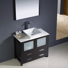 Load image into Gallery viewer, Fresca Torino 36&quot; Espresso Modern Bathroom Vanity w/ Vessel Sink- Fresca
