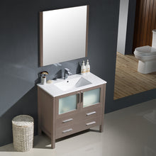 Load image into Gallery viewer, Fresca Torino 36&quot; Gray Oak Modern Bathroom Vanity w/ Integrated Sink- Fresca