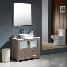 Load image into Gallery viewer, Fresca Torino 36&quot; Gray Oak Modern Bathroom Vanity w/ Vessel Sink- Fresca