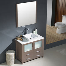 Load image into Gallery viewer, Fresca Torino 36&quot; Gray Oak Modern Bathroom Vanity w/ Vessel Sink- Fresca