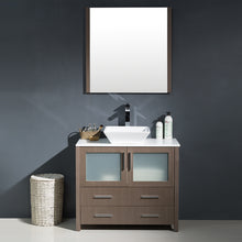 Load image into Gallery viewer, Fresca Torino 36&quot; Gray Oak Modern Bathroom Vanity w/ Vessel Sink- Fresca