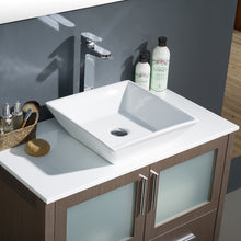 Load image into Gallery viewer, Fresca Torino 36&quot; Gray Oak Modern Bathroom Vanity w/ Vessel Sink- Fresca