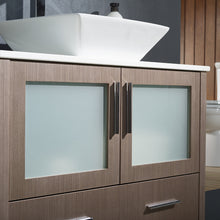 Load image into Gallery viewer, Fresca Torino 36&quot; Gray Oak Modern Bathroom Vanity w/ Vessel Sink- Fresca