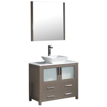 Load image into Gallery viewer, Fresca Torino 36&quot; Gray Oak Modern Bathroom Vanity w/ Vessel Sink- Fresca