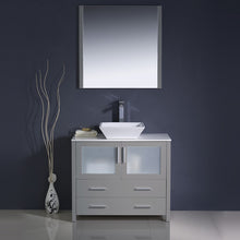 Load image into Gallery viewer, Fresca Torino 36&quot; Gray Modern Bathroom Vanity w/ Vessel Sink- Fresca