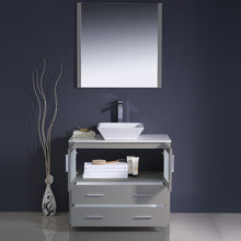 Load image into Gallery viewer, Fresca Torino 36&quot; Gray Modern Bathroom Vanity w/ Vessel Sink- Fresca