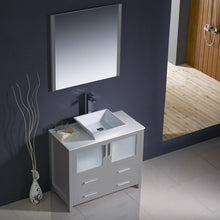 Load image into Gallery viewer, Fresca Torino 36&quot; Gray Modern Bathroom Vanity w/ Vessel Sink- Fresca