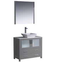 Load image into Gallery viewer, Fresca Torino 36&quot; Gray Modern Bathroom Vanity w/ Vessel Sink- Fresca