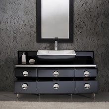 Load image into Gallery viewer, Fresca Moselle 59&quot; Modern Glass Bathroom Vanity w/ Mirror- Fresca