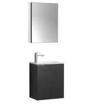 Load image into Gallery viewer, Fresca Valencia 20&quot; Black Wall Hung Modern Bathroom Vanity w/ Medicine Cabinet- Fresca