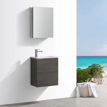 Load image into Gallery viewer, Fresca Valencia 20&quot; Gray Oak Wall Hung Modern Bathroom Vanity w/ Medicine Cabinet- Fresca