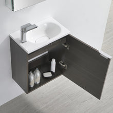 Load image into Gallery viewer, Fresca Valencia 20&quot; Gray Oak Wall Hung Modern Bathroom Vanity w/ Medicine Cabinet- Fresca