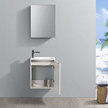 Load image into Gallery viewer, Fresca Valencia 20&quot; Glossy White Wall Hung Modern Bathroom Vanity w/ Medicine Cabinet- Fresca