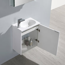 Load image into Gallery viewer, Fresca Valencia 20&quot; Glossy White Wall Hung Modern Bathroom Vanity w/ Medicine Cabinet- Fresca