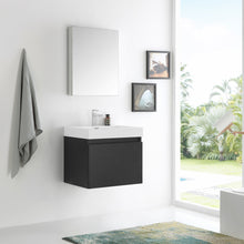 Load image into Gallery viewer, Fresca Nano 24&quot; Black Modern Bathroom Vanity w/ Medicine Cabinet- Fresca