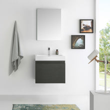 Load image into Gallery viewer, Fresca Nano 24&quot; Black Modern Bathroom Vanity w/ Medicine Cabinet- Fresca