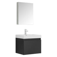 Load image into Gallery viewer, Fresca Nano 24&quot; Black Modern Bathroom Vanity w/ Medicine Cabinet- Fresca
