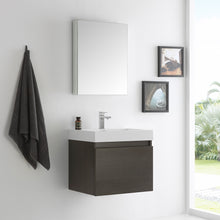 Load image into Gallery viewer, Fresca Nano 24&quot; Gray Oak Modern Bathroom Vanity w/ Medicine Cabinet- Fresca