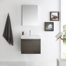 Load image into Gallery viewer, Fresca Nano 24&quot; Gray Oak Modern Bathroom Vanity w/ Medicine Cabinet- Fresca