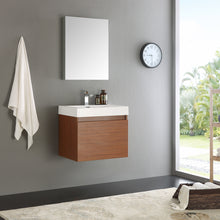 Load image into Gallery viewer, Fresca Nano 24&quot; Teak Modern Bathroom Vanity w/ Medicine Cabinet- Fresca