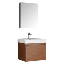 Load image into Gallery viewer, Fresca Nano 24&quot; Teak Modern Bathroom Vanity w/ Medicine Cabinet- Fresca